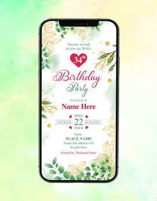 Wife Birthday Invitation | IM-2476