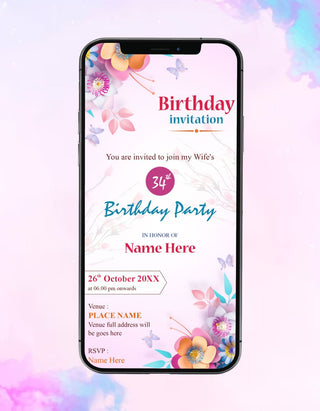 Wife Birthday Invitation Card | IM-2490