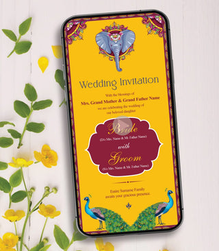 Yellow Wedding Invitation Video Templates | IM-2357-V