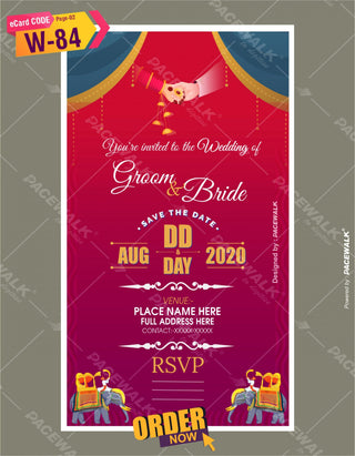 Indian Invites For Wedding | W-84