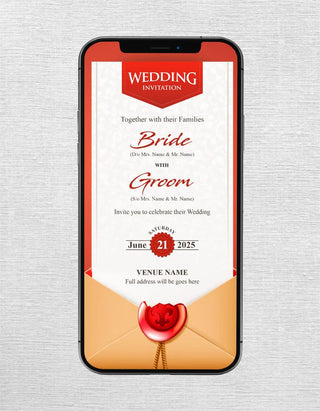 Envelope Opening Wedding Invitation | W-352