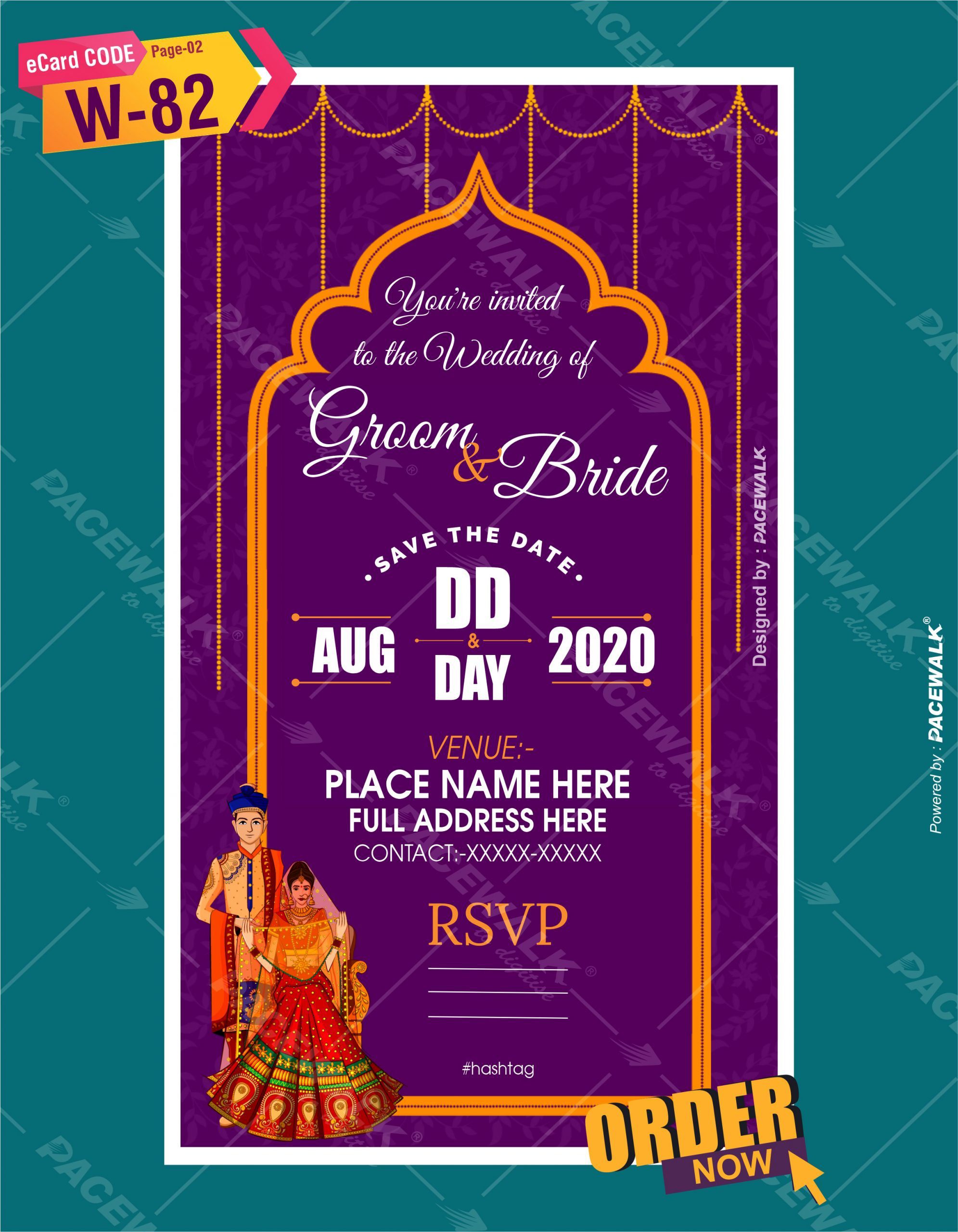 indian wedding invitation card