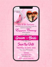 Indian Engagement Invitation eCard for whatsapp