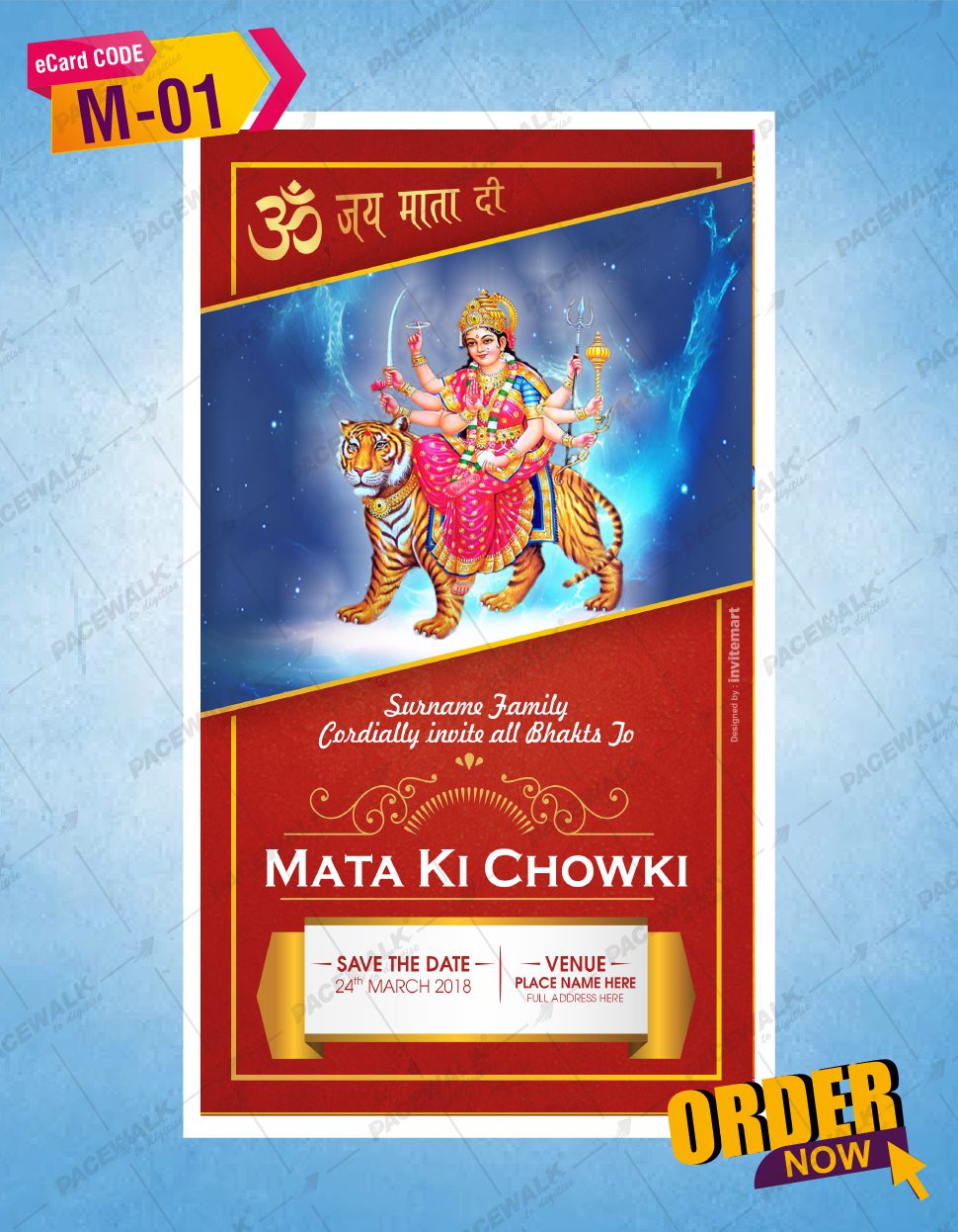 Mata Ki Chowki Invitation eCards For Whatsapp
