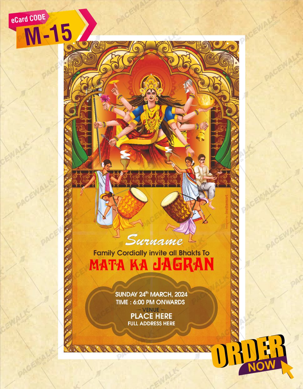 Online Invitation eCard For Mata Ki Chowki