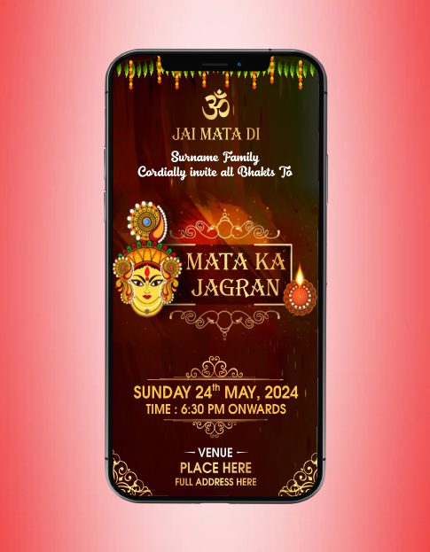 Mata Ka Jagran Invite eCard Online