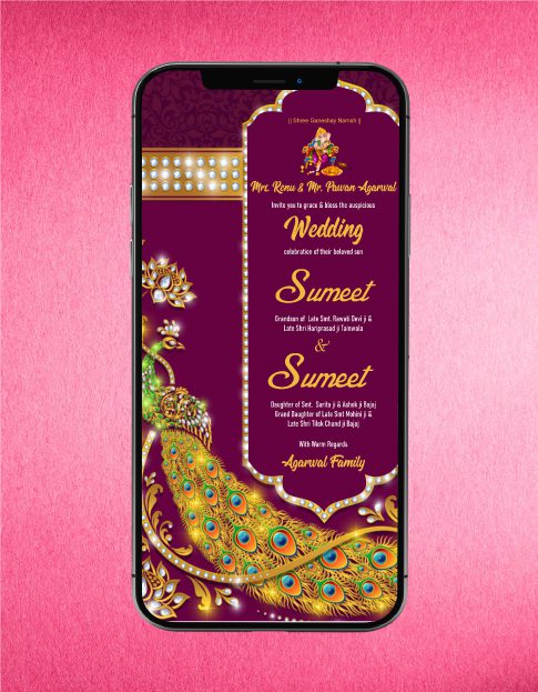 Top Peacock Theme Wedding Invitation eCards