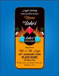 Custom Lohri Invitation Card