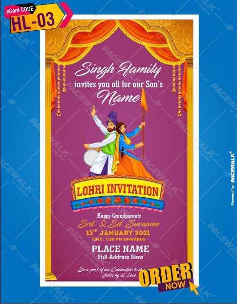 BEST FIRST LOHRI INVITATION CARD IDEAS