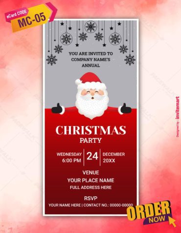 Merry Christmas invites