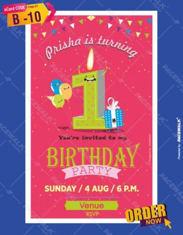 1st Birthday Party invitation maker online