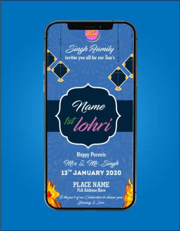Invitation Card for First Lohri Celebration