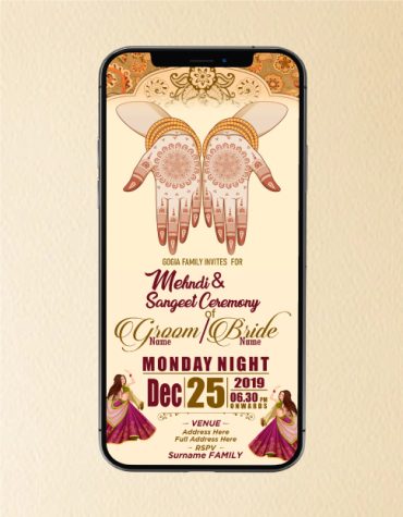 Mehndi Invitation ecard