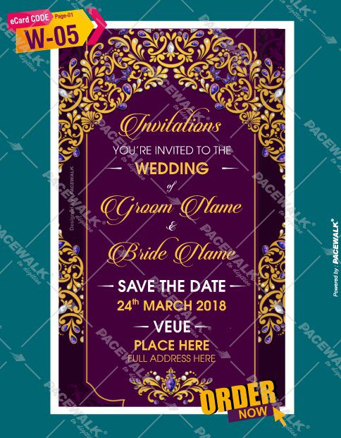 Indian Wedding invitation PDF cards