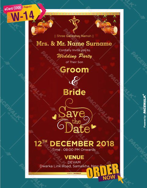 traditional wedding invitation card design