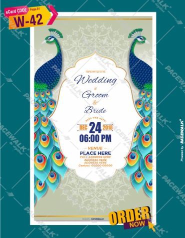 peacock themed wedding invitation cards