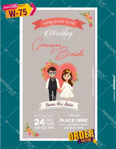 Cartoon Save The Date Ecard Maker Online