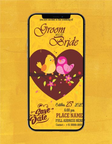 Wedding Invitation eCard Bird Theme