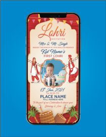 First Lohri Invite Card