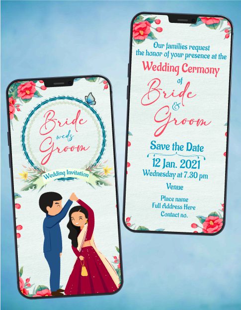 Floral Wedding Invitation Card