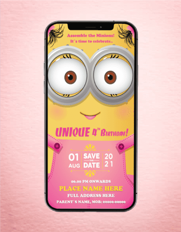 Funny Minions Invitation Card