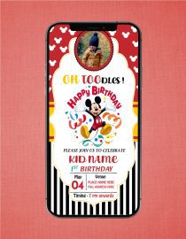 Mickey Mouse Birthday Invitation Card Templates