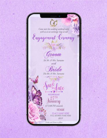 Online Engagement Invitation Card