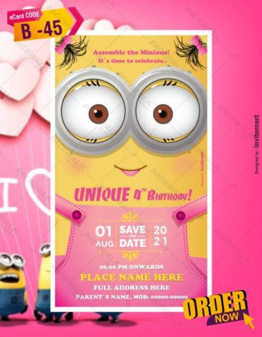 Funny Minions Invitation Card