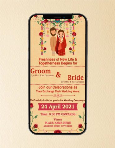 Cartoon Wedding Invitation Templates