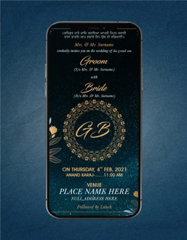 Royal Punjabi Wedding Invitation
