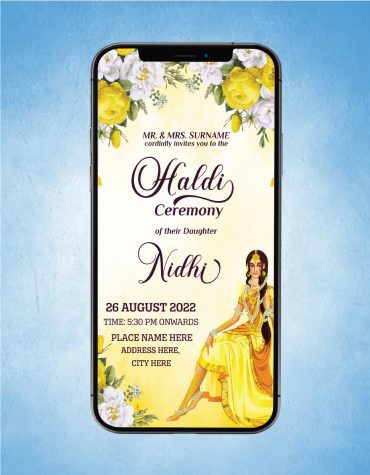 Haldi Ceremony Invitation Card