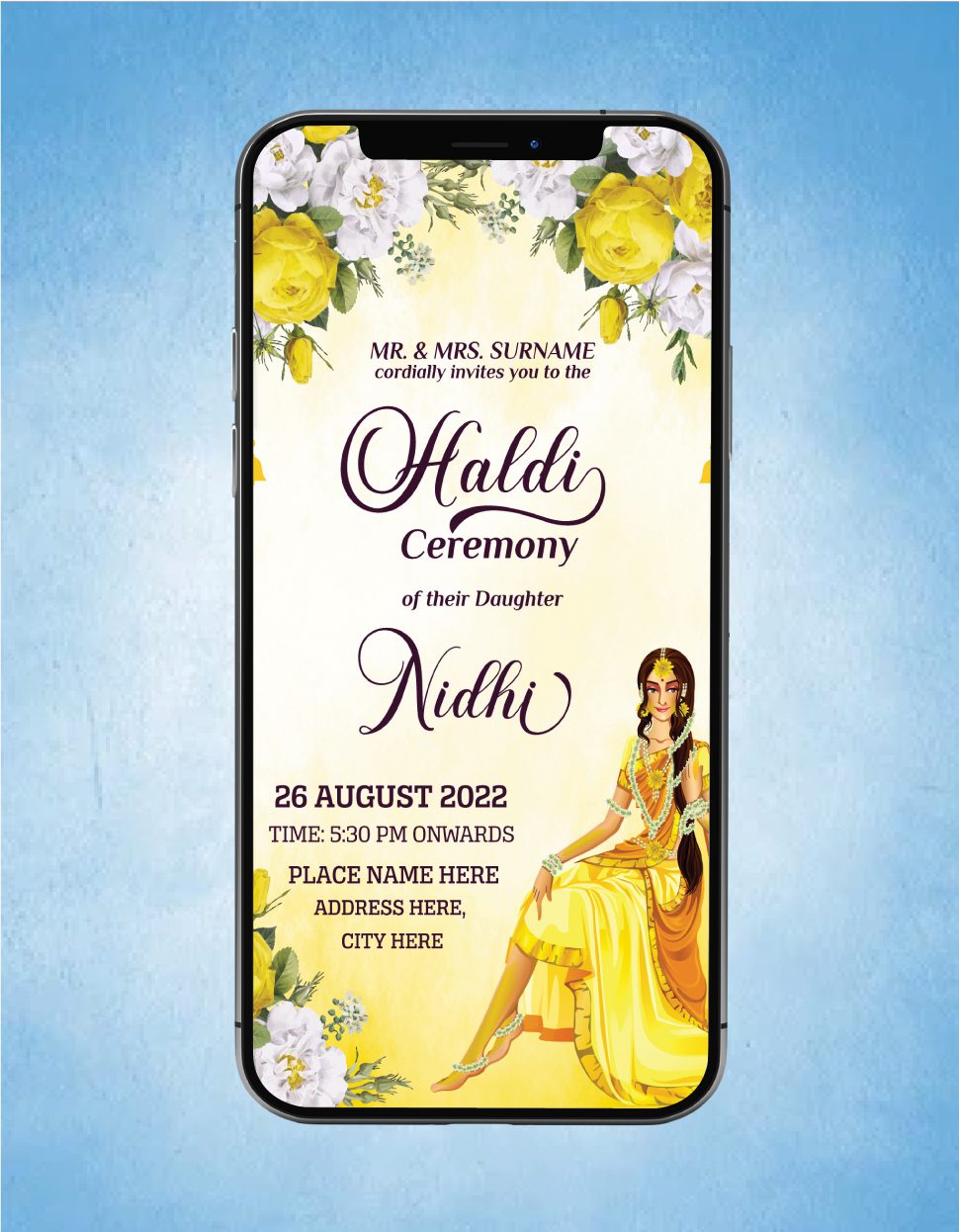 Haldi Ceremony Invitation Card
