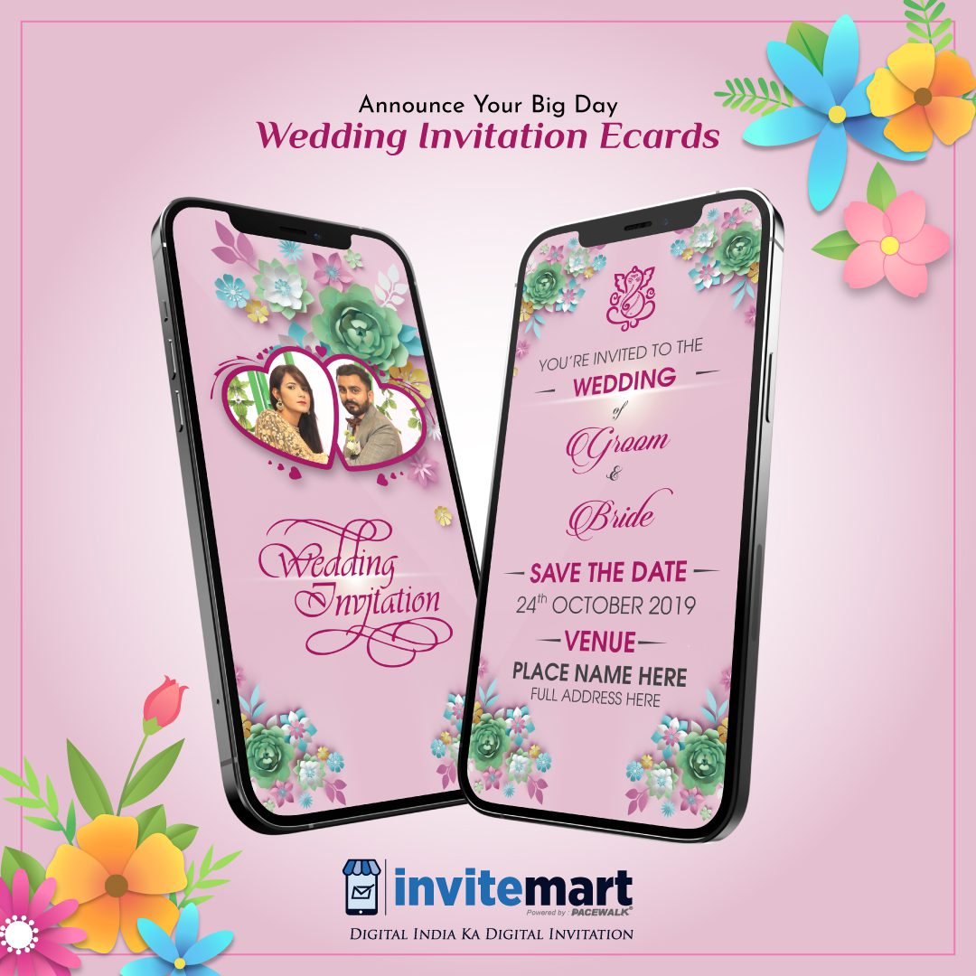 Save the date ecard mockup