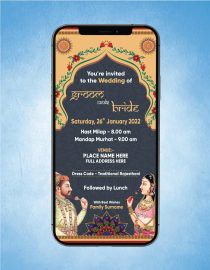 Mughal Art Wedding Invite