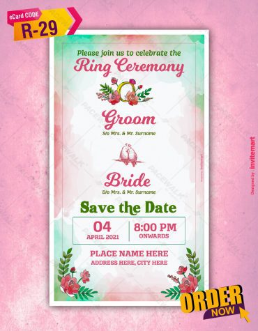 Water Colour Engagement Invitation
