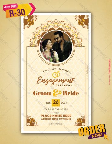 Engagement Ceremony Invitation Card