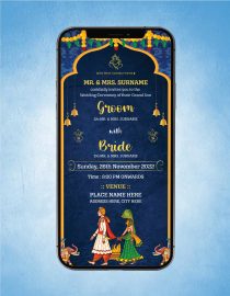 Royal Elephant Wedding Invitation Card