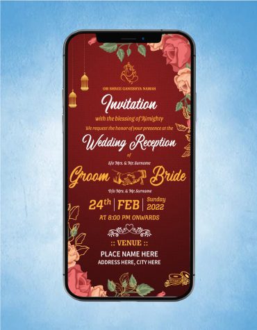 Traditional Hindu Wedding Invitation Card