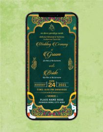 Traditional Hindu Wedding Invite Card