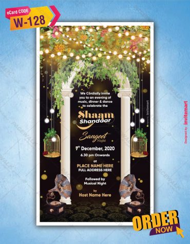 Sangeet Night Invite Card