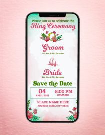 Water Colour Engagement Invitation