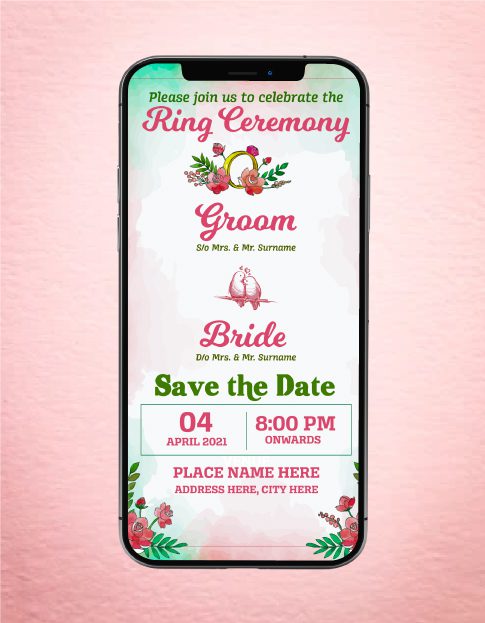 Water Colour Engagement Invitation