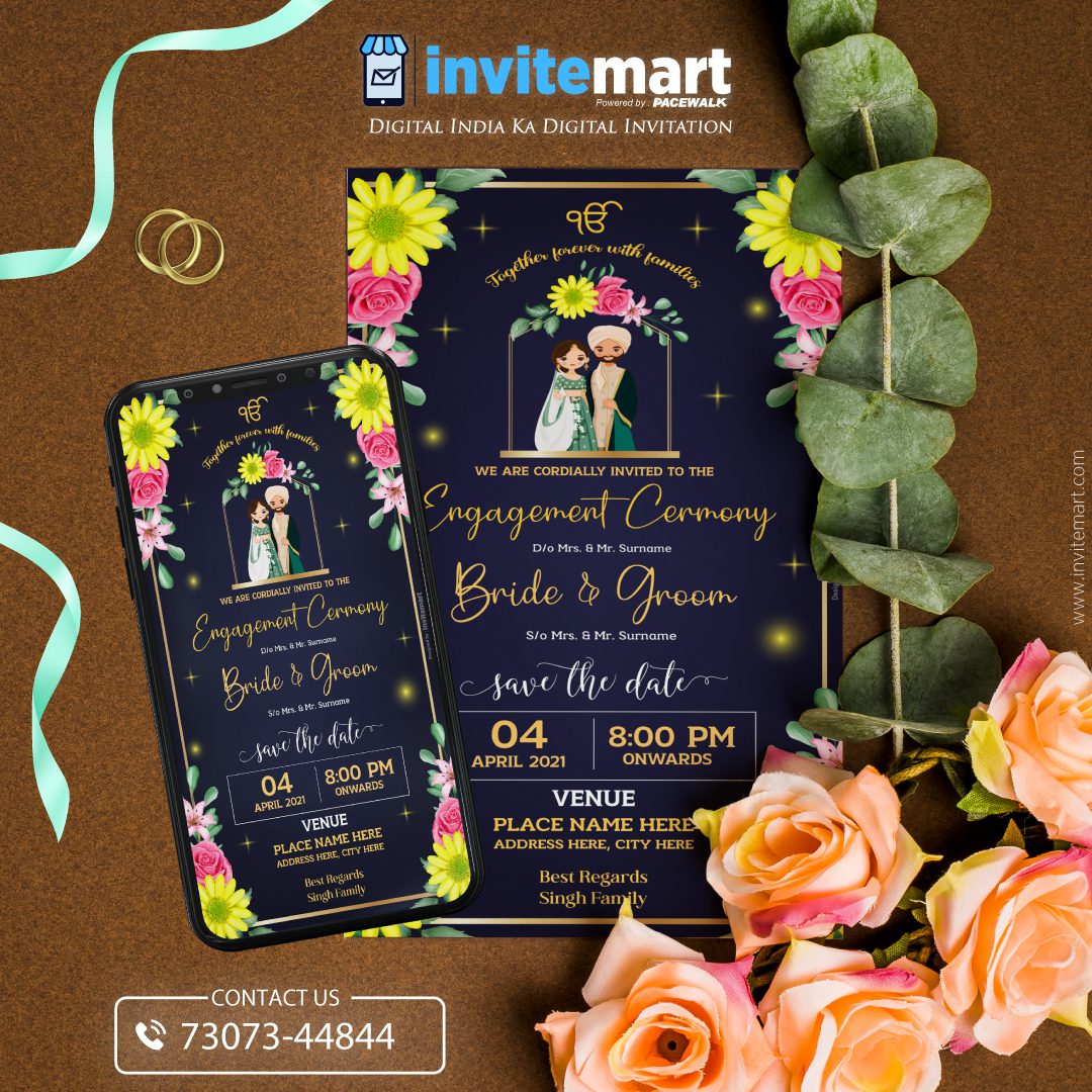 floral engagement-ceremony ecard