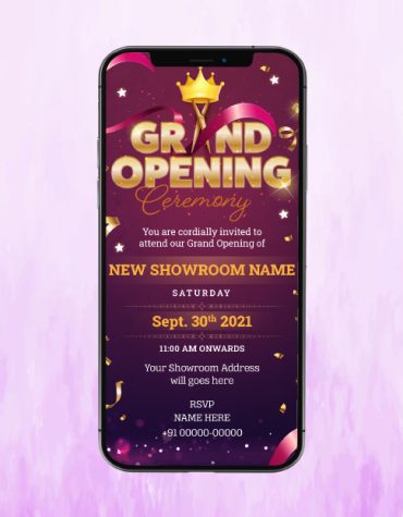 Business Grand Opening Invitation Card