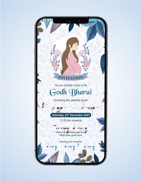 Indian baby shower invitation card online