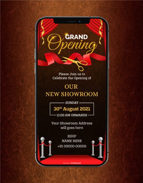 Invitation Card for Shop Opening