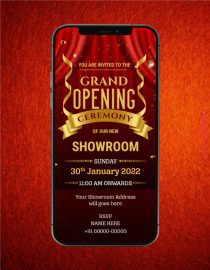Shop Opening Invitation Card