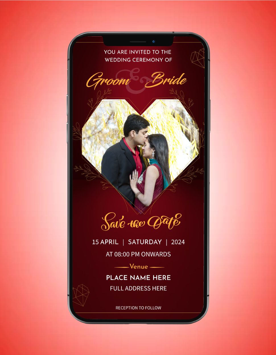 Photo Wedding Invitation Card