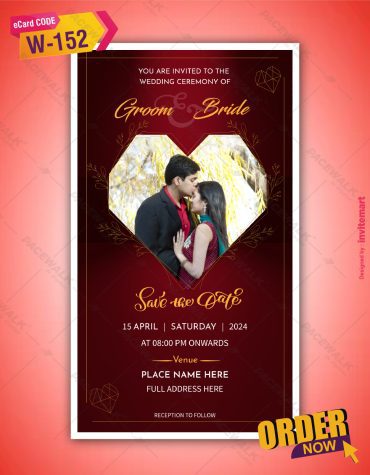 Photo Wedding Invitation Card