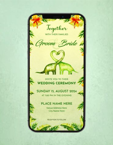 Animal Wedding Invitation Card